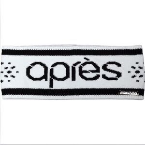SPYDER OS Unisex White Black Cotton Blend Knit Après Headband